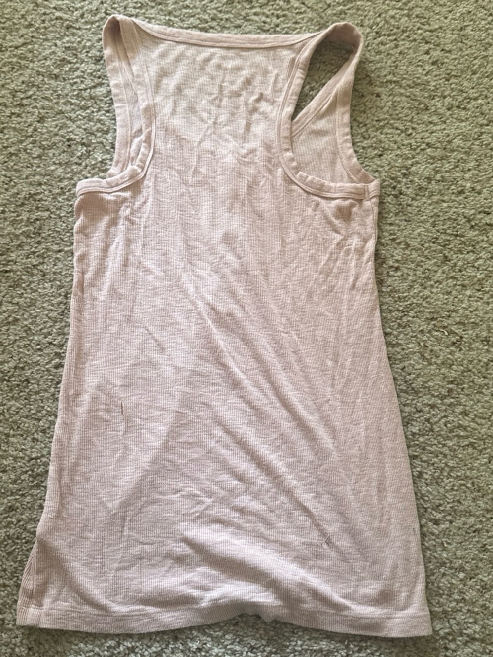 aerie Pale Pink Ribbed Henley Tank - Picture 2 of 3